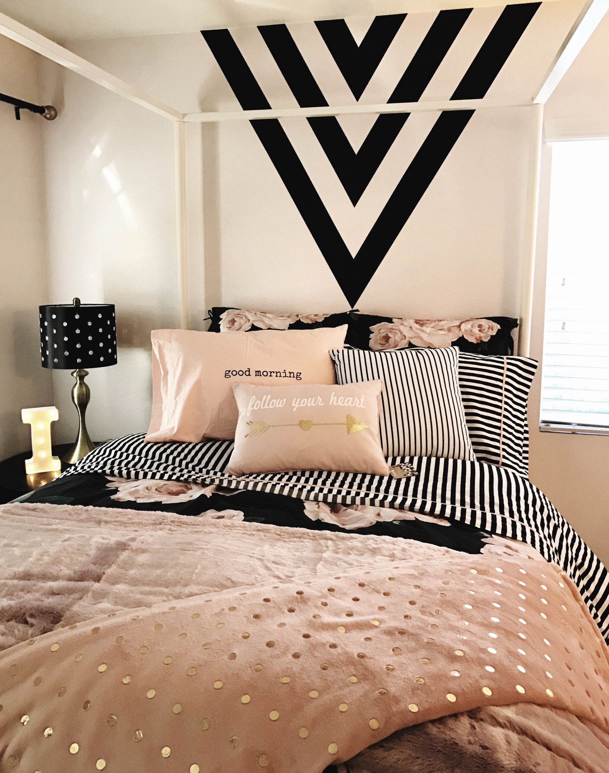 Elegant Pink and Black Accented Bedrooms